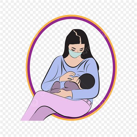 Gambar Ibu Menyusui Bayi Duduk Di Jendela Ilustrasi, Menyusui, Latar ...