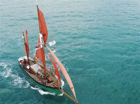 Brixham Sailing Trawler Commercial Wooden Sailing Gaff Ketch For Sale