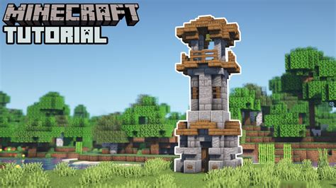 Minecraft - Small Stone Tower Tutorial (How to Build) - YouTube