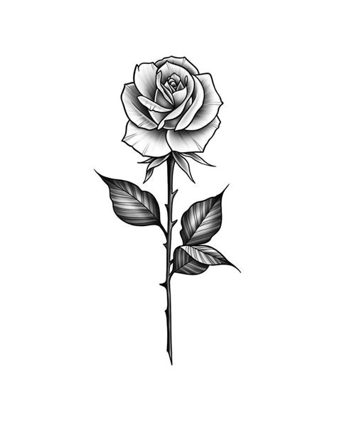 Rose tattoo design black and grey | Rose tattoo design, Geometric rose ...