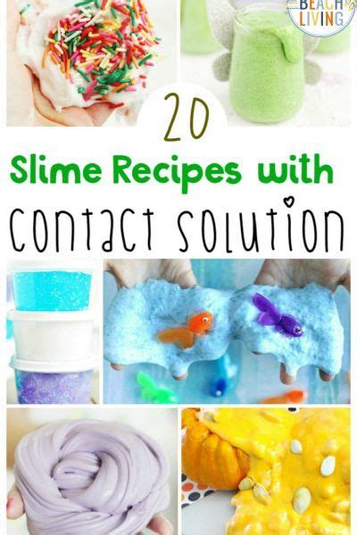 25+ Slime Recipes with Contact Solution - Natural Beach Living | Cool ...