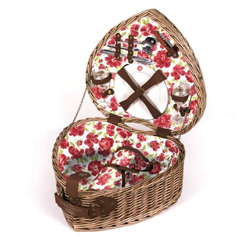 Laura Ashley Heart Shaped Picnic Basket - Free Shipping Today - Overstock.com - 14064101