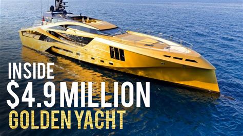 Gold Yacht - Super Yacht Wrapped In Gold Worth 16million Sails Into ...