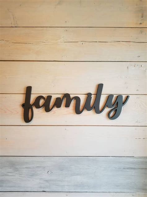 Wood Family Sign Large Wood Family Sign Family Cutout | Etsy