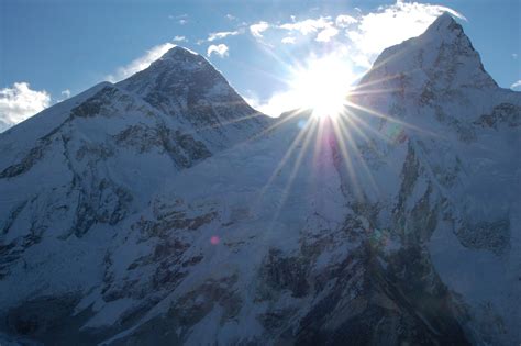 Sun Rise over Everest Mountain Photography Background | Mountain ...