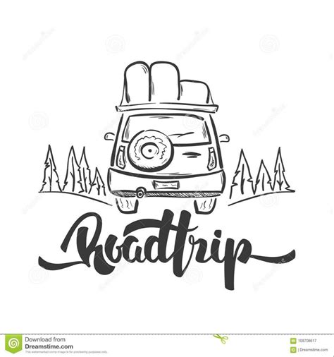 Road Trip Clip Art Black And White