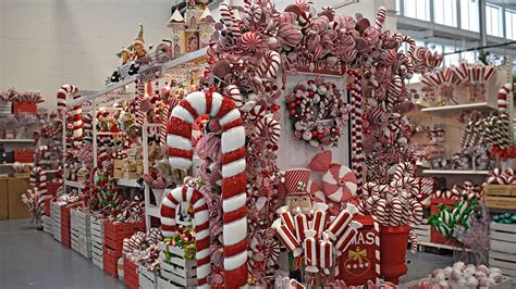 Candy Cane Themed Christmas Decorations - Inspirations Wholesale