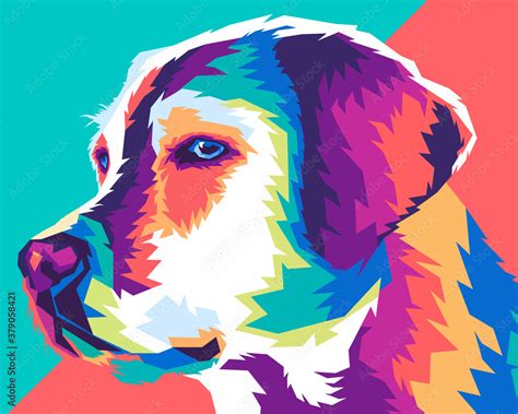 dog in style pop art illustration vector eps.10 Stock Vector | Adobe Stock