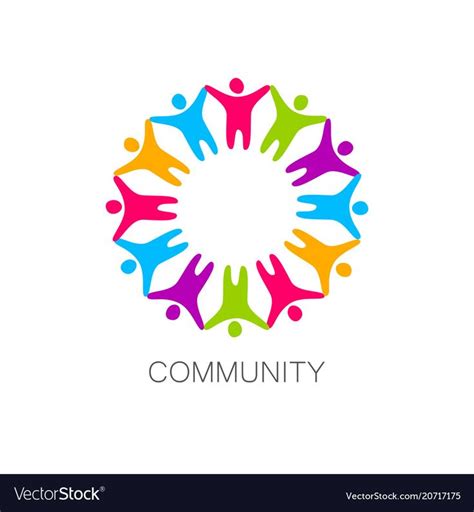 Community logo design template Royalty Free Vector Image | Community logo, Logo design, Logo ...