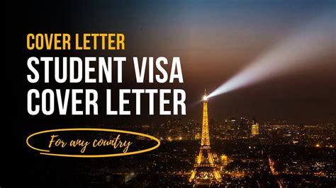 How to write a visa cover letter? (Student long stay) - YouTube