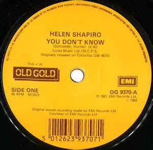 Helen Shapiro - You Don't Know (Vinyl) | Discogs