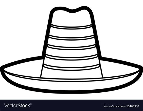 Mexican hat Royalty Free Vector Image - VectorStock