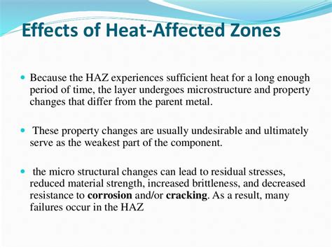 Heat affected zone