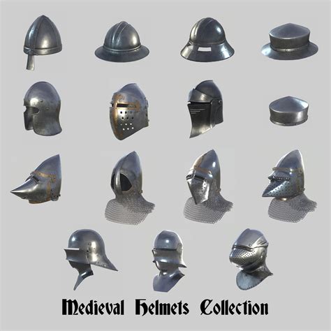 ArtStation - Medieval Helmets Bundle Pack Collection | LowPoly ...