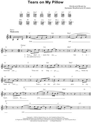 "Tears on My Pillow" Sheet Music - 7 Arrangements Available Instantly - Musicnotes