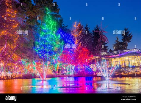 Christmas light display, Van Dusen Gardens, Vancouver, British Columbia ...