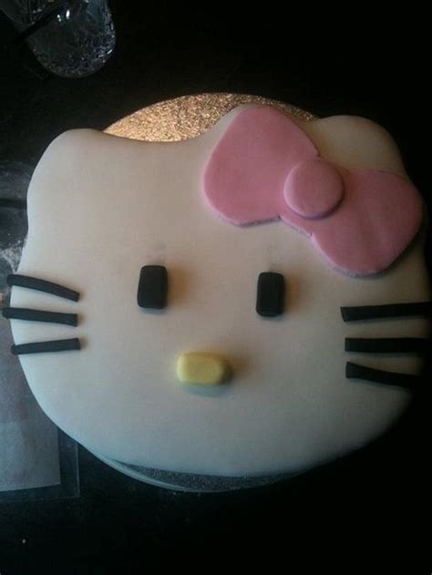 Hello Kitty Face Cake - Decorated Cake by 1897claire - CakesDecor