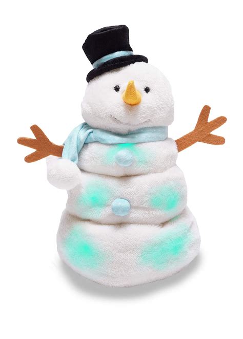 Cuddle Barn | Melty the Snowman 14" Animated Christmas Stuffed Animal Plush Toy | Light up ...