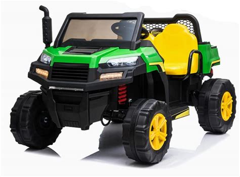 Kids Electric Tractor 24V Farmtrac Gator Fun Utility 2 Seater Truck With Tipper Utv - Outside Play