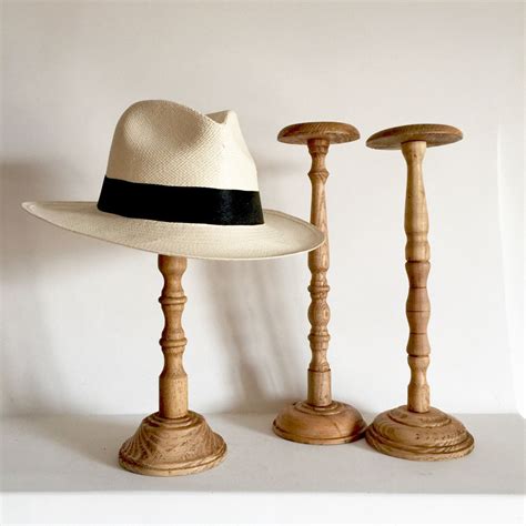 French Antique Wood Hat Stand - MEDIUM size Hat Stand 15inches - Wig ...