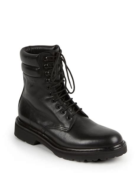 Lyst - Saint Laurent Trekker 25 Leather Lace-up Boots in Black for Men