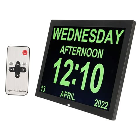 Digital Calendar Day Clock, 15" Large Digital Clock Large Display With ...