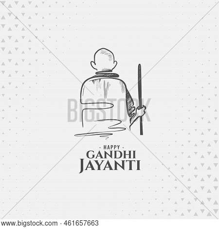 Hand Drawn Mahatma Vector & Photo (Free Trial) | Bigstock