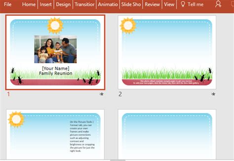 Free Family Reunion PowerPoint Template