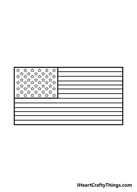 American Flag Drawing