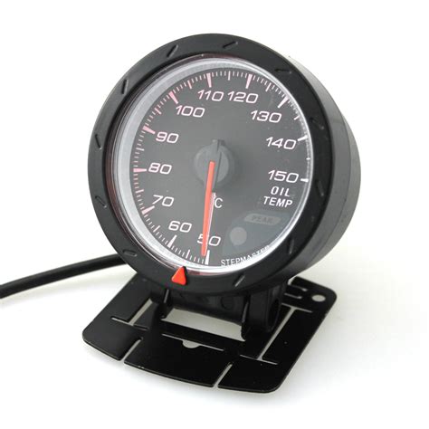 universal car oil temperature gauge temp sensor car 60mm red led light ...