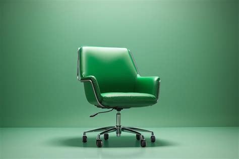 Premium Photo | Empty office chair with green background