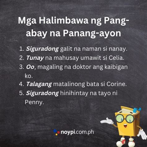 Pang-abay na Panang-ayon: Ano ang Pang-abay na Panang-ayon at mga ...