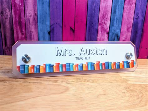 Acrylic Desk Name Plate for Teacher Gift – LIGNIN & LIGHT