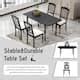 5-Piece Extendable Dining Table Set Kitchen Table Set with 4 Upholstered Chairs, 15inch ...