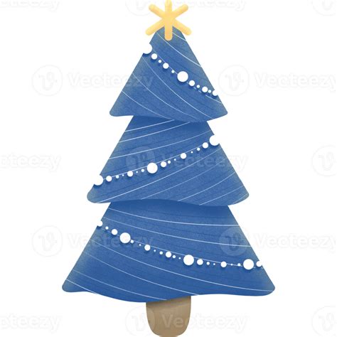 Blue Christmas tree decorations in winter 27433789 PNG