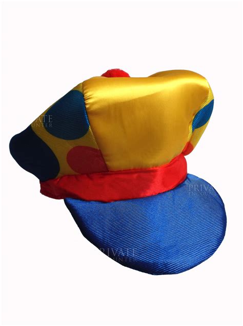 Fun Circus Clown Yellow Dotted Hat/Cap, Harlequin, Joker, Unisex Fancy ...