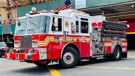 FDNY ENGINE 82 RESPONDING FROM QUARTERS ON INTERVALE AVENUE IN ...