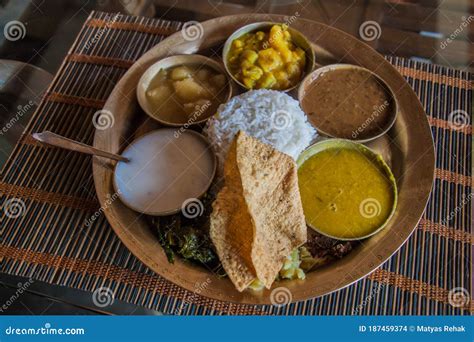 Traditional Platter from Assam (Assamese Thali), Ind Stock Photo ...