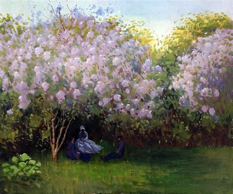 Resting Under the Lilacs - Claude Monet | Claude monet, Monet, Monet ...