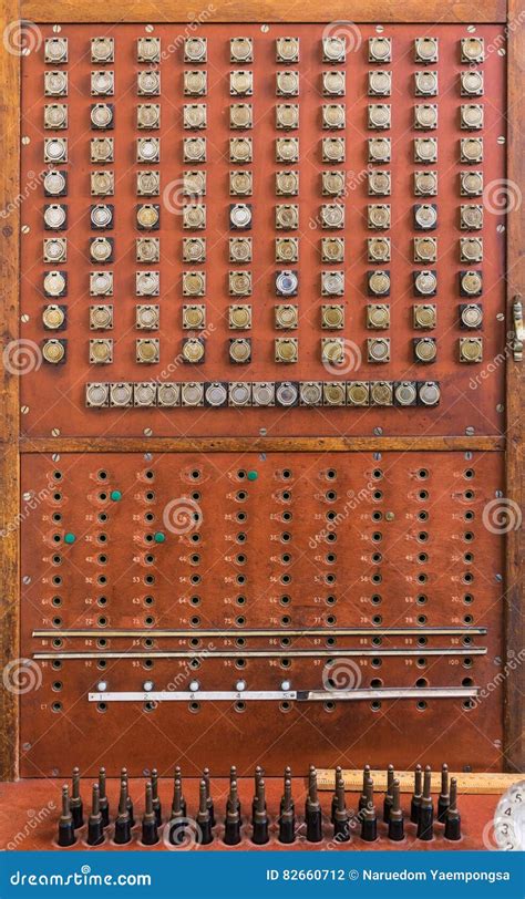 Vintage Telephone Switchboard Stock Photo - Image of device, manual: 82660712