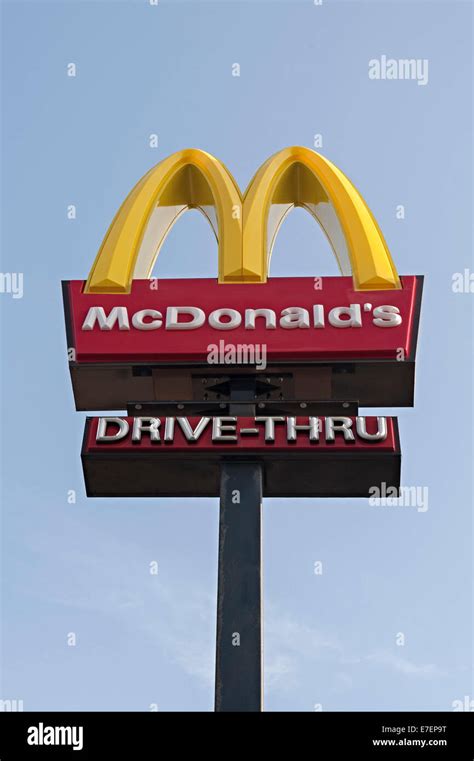 Macdonald's restaurant drive through sign in oldbury west midlands ...