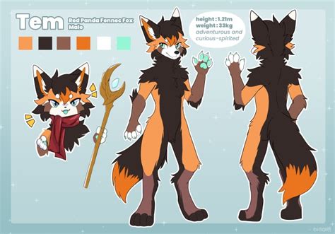 fox furry ref sheet [comm] dart redtail fox reference sheet by thecynicalhound