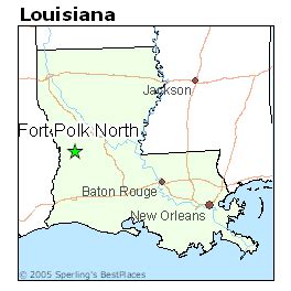 Louisiana Map Fort Polk - Amanda Marigold