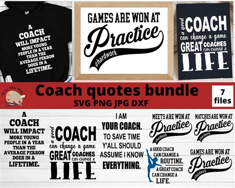 Coach Quotes Svg Bundle Coach Svg DIY Coach Gifts Svg Png - Etsy