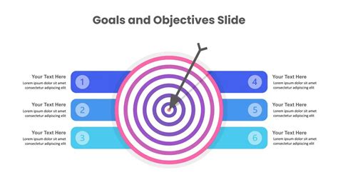 6 Point Goals & Objectives Slide Template - SlideKit