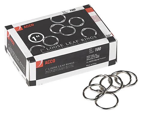 ACCO, 1 in Size, Nickel-Plated Steel, Binder Ring - 23K150|ACC72202 - Grainger