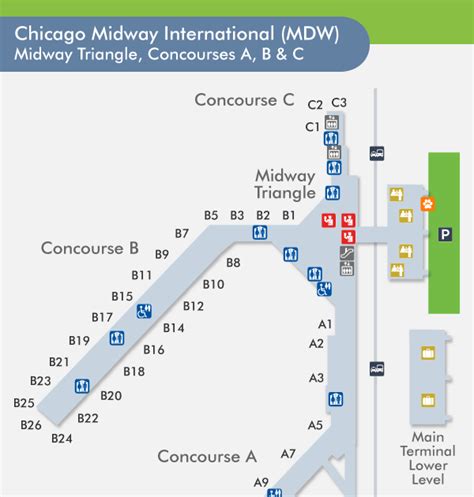 Midway airport map