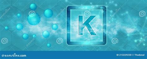 K Symbol. Potassium Chemical Element Stock Illustration - Illustration ...