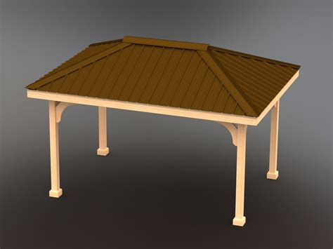 Gazebo with Hip Metal Roof Downloadable Building Plans – DIY Backyard