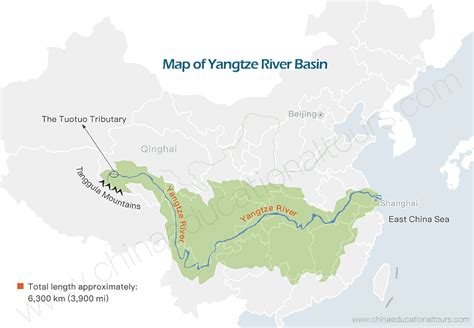 Map of Yangtze River Basin | River basin, China map, Map